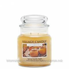 Аромасвічка ТМ Village Candle Пряне яблуко з ваніллю (час горіння 105 годин) від інтернет-магазика La Flor