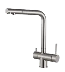 Комбінований кухонний змішувач Fabiano FKM 31.7 SS Inox, з підключенням до фільтра (8231.401.0227)