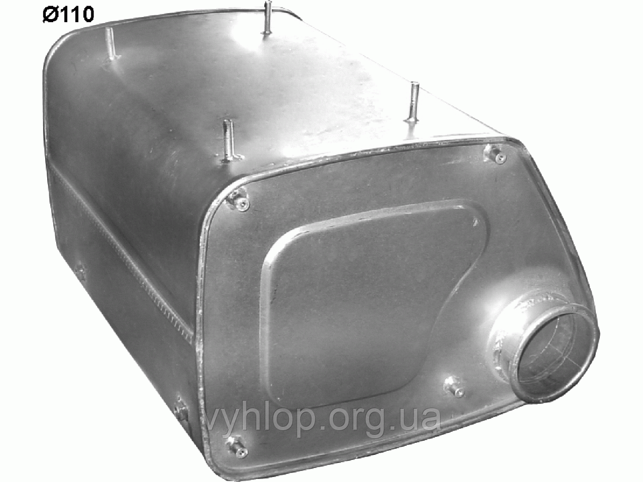 Глушник MAN F2000 19.293/343F/FL/FLL 26.293/343FLL 19.403 06/85- (68.21) Polmostrow алюминизированный