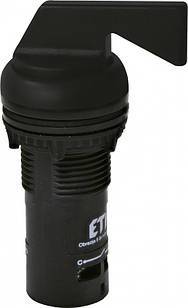 Перемикач поворотн. монобл. ECS3L-N30-20 (2NO, 3-х поз., з фікс. 1-0-2, 30°, чорн., з довгою рукояткою)