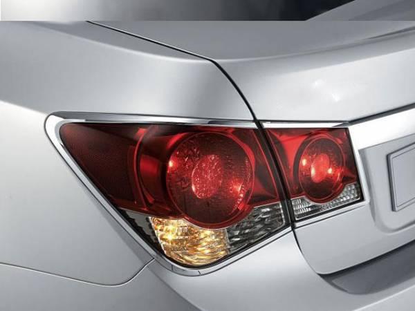 Хром накладки на стопи Chevrolet Cruze 2008-2014 (Autoclover), фото 1
