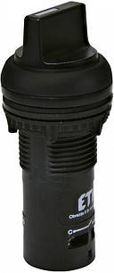 Перемикач поворотн. моноблочний ECS3S-N30-20 (2NO, 3-х поз., з фікс. 1-0-2, 30°, чорний)