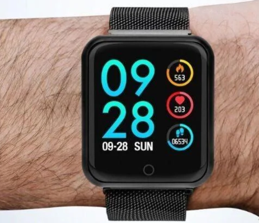 Смарт годинники чорні квадратні час роботи від 6-7 днів гарантія 12 місяців Q3 Pulse Black, фото 1