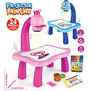 Дитячий проектор для малювання зі столиком Projector Painting Рожевий
