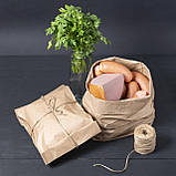 Паперові крафт пакети для хліба, м'яса, овочів 220*80*380 мм, упаковка 1000 шт, фото 7