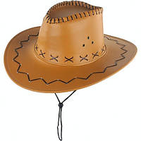 Шляпа ковбойская Ранчо, кожзам.