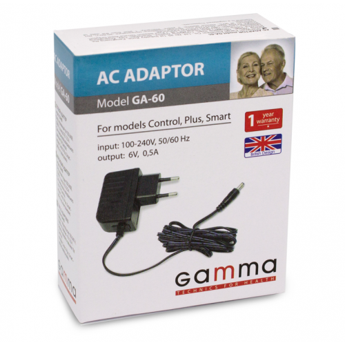 Адаптер мережевий Gamma GA-60 для тонометрів (Optima, Control, Smart, Plus) гарантія 1 рік