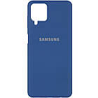 Чехол Silicone Case full для Samsung Galaxy М32 (М325) Navy Blue, фото 3