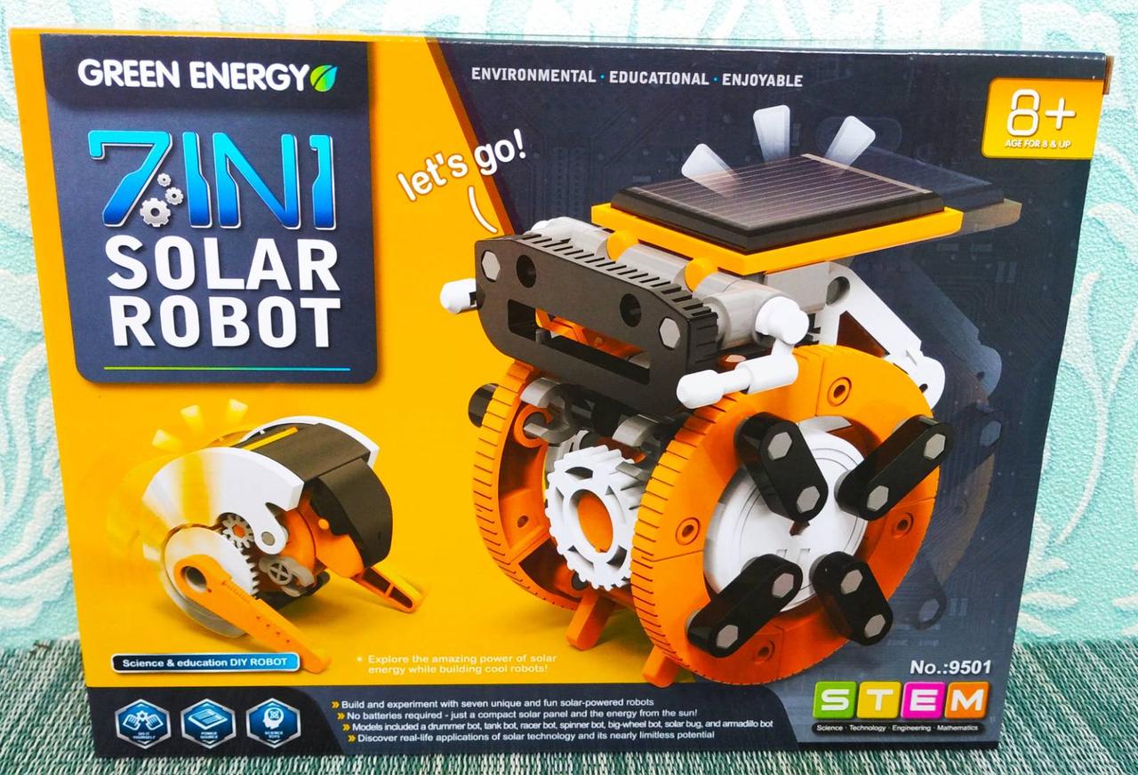 Конструктор робот на сонячних батареях 7 в 1 | Дитячі конструктори | Робот конструктор | Робот|