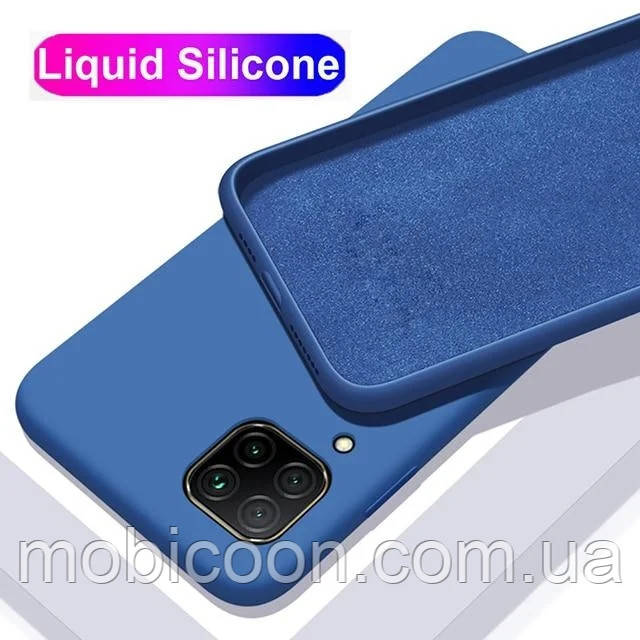 Чехол Silicone Case full для Samsung Galaxy М32 (М325) Navy Blue, фото 1