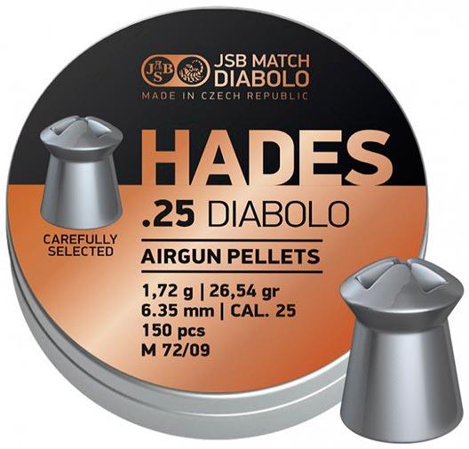 Експансивні кулі JSB Hades, 6,35 мм, 1,72 г, 150 шт/уп