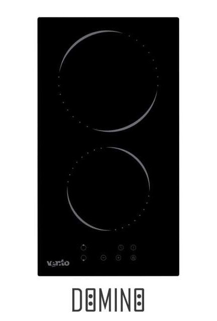 Варочна поверхня електрична VENTOLUX VB 62 TC склокераміка чорна, 2 конфорки