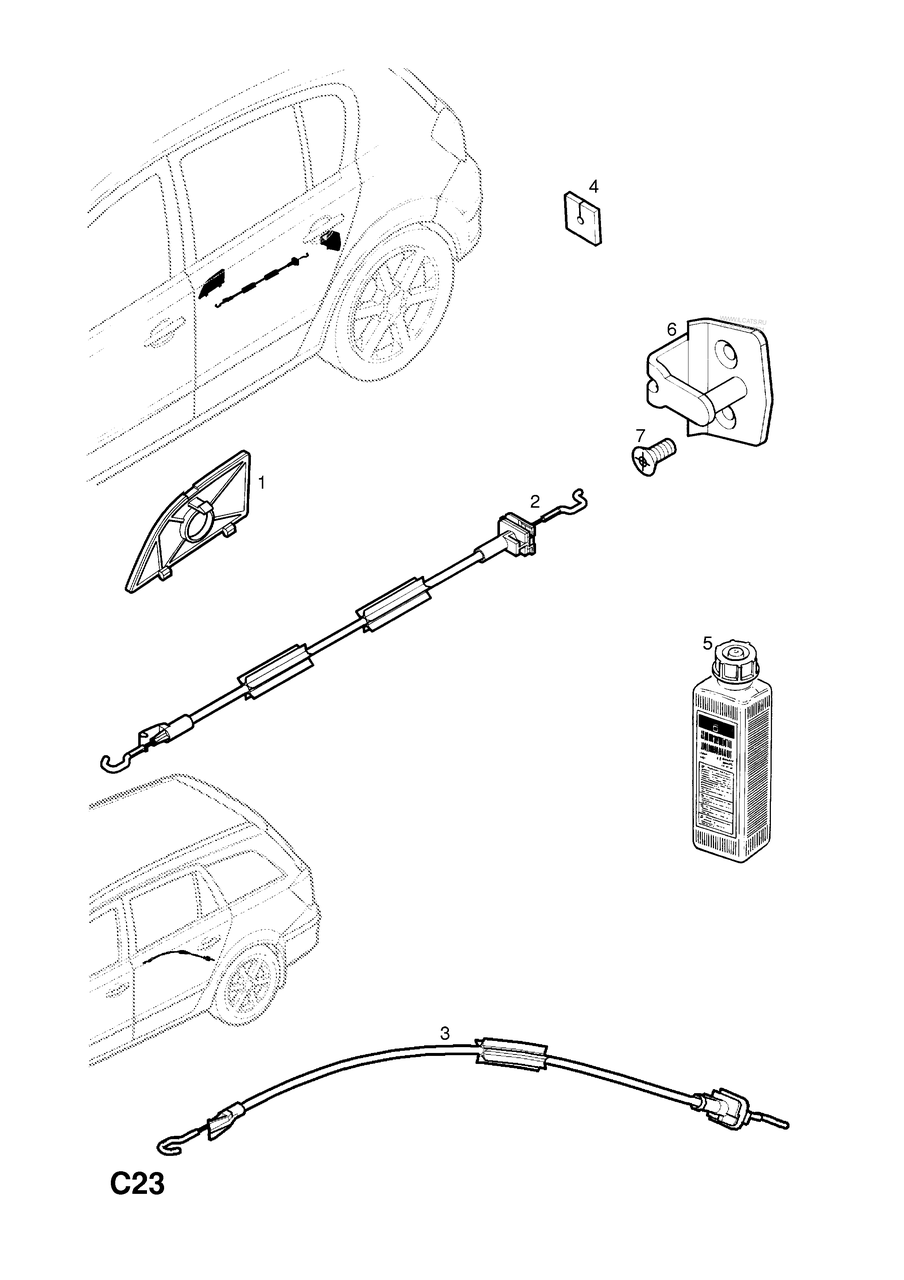 Гвинт M8 X 24 MM бійка дверного замка GM 9175119 OPEL ASTRA-G/H VECTRA-B/C ZAFIRA-A/B