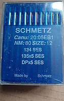 Иглы Shmetz DP-5 -80 ses для пошива трикотажных и стрейчевых изделий