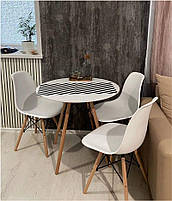 Стіл Етна МДФ білий круглий Ø 100 см, скандинавський стиль, фото 5