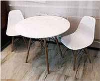 Стіл Етна сірий круглий Ø 80 см, дизайн у скандинавському стилі, фото 3