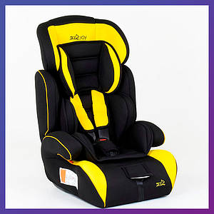 Дитяче автокрісло від 9 місяців до 12 років група 1-2-3 (9-36 кг) JOY 6960 чорно-жовте
