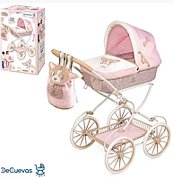 Коляска для кукол DeCuevas 80043 Кукольная коляска-люлька "Реборн" с сумкой-рюкзаком DIDI / розовая**