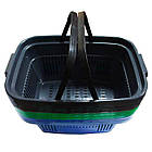 Кошик торговий 22 л, пластиковий кошик покупця, кошик в магазин для покупок, фото 5