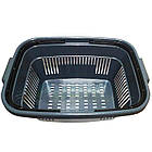 Кошик торговий 22 л, пластиковий кошик покупця, кошик в магазин для покупок, фото 3