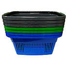 Кошик торговий 22 л, пластиковий кошик покупця, кошик в магазин для покупок, фото 4