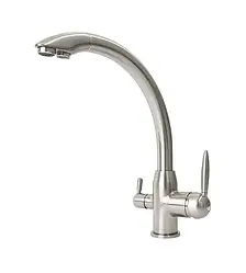 Комбінований кухонний змішувач Fabiano FKM 31.2 Inox, з підключенням до фільтрованої води (8231.403.0533)