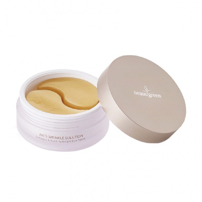 Патчі гідрогелеві з колагеном BeauuGreen Collagen & Gold Hydrogel Eye Patch 60 шт, фото 1