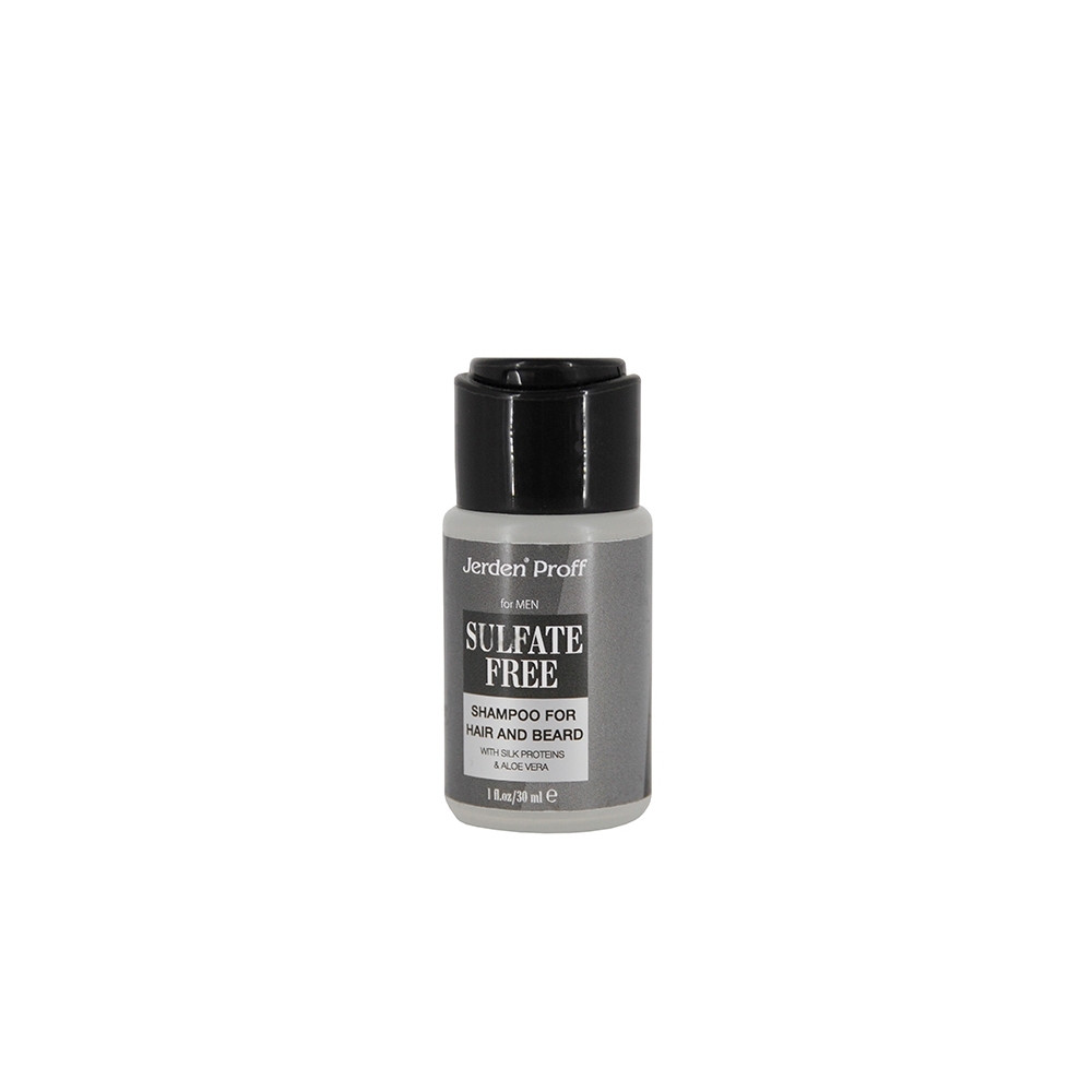 Шампунь чоловічий для волосся і бороди Jerden Proff Sulfate Free Shampoo for Hair and Beard 30 мл