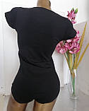Жіноче боді футболка бавовна 44-48р чорний ТМ Anit Туреччина, фото 2