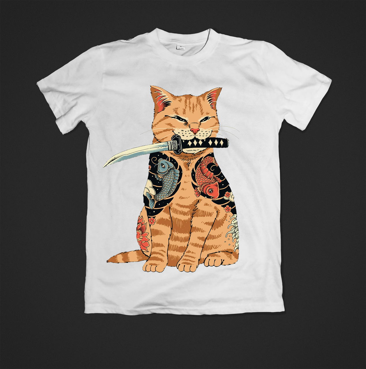 Футболка YOUstyle samurai_cat 0710 XXXL White, фото 1