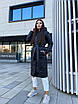 Стильне жіноче чорне демісезонне пальто стьобане, фото 4