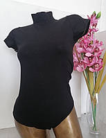 Жіноче боді-футболка під горло бавовна 44-48р чорний ТМ Anit Туреччина