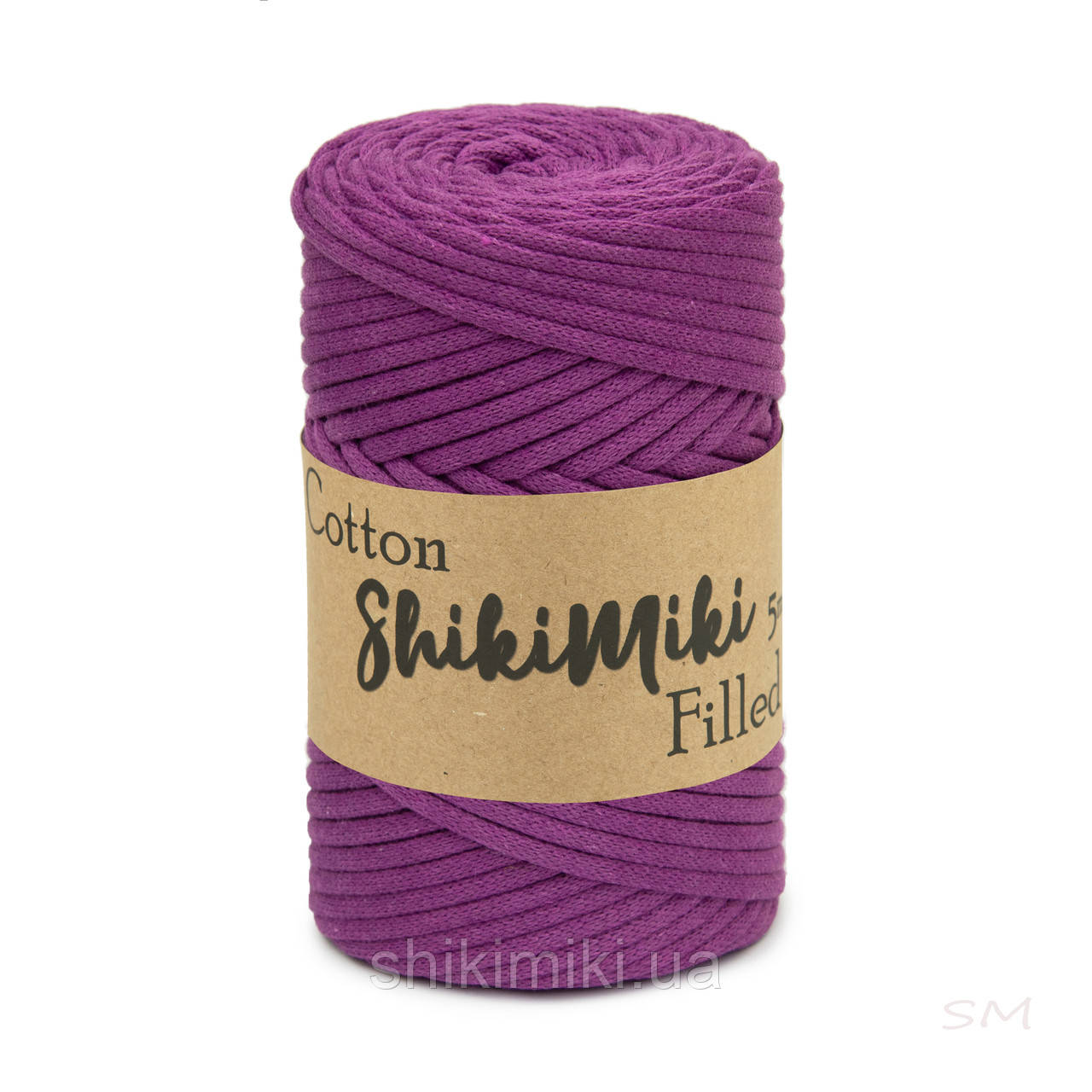 Трикотажний бавовняний шнур Cotton Filled 5 мм, колір Аметистовий