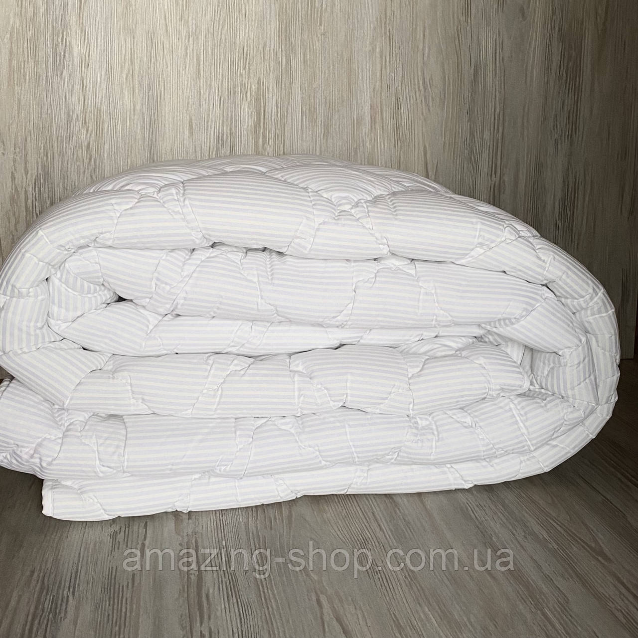 Ковдра на холлофайбері ОДА Євро розміру 175х210 Стьобана зимова ковдра високої якості білого кольору