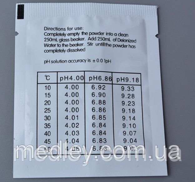 Буферный порошок pH 6.86 и pH 4.00 для калибровки РН - метра - фото 3 - id-p127205709