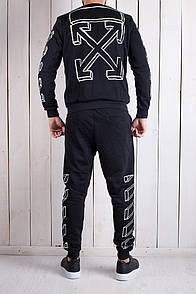 Спортивний чорний кежуал костюм off white 3D