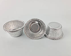 Форма Контейнер з харчової алюмінієвої фольги С5-01G(137мл)(100 шт)(1 п)Кругла Касалетка для запікання