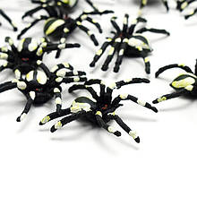Набір павуків для Хелловін - 5шт. (розмір одного павука 4см), силікон