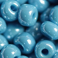 Бісер чеський Preciosa Для біжутерії перлиновий 4021 / 68020 розмір 4 Блакитний Упаковка 5 грам