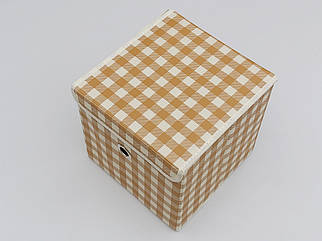 Коробка-органайзер Ш 25*Д 25*25 см. Колір коричневий для зберігання одягу, взуття чи невеликих предметів