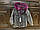 Джинсова куртка утеплена трансформер для дівчинки. Хутро натуральне., фото 4