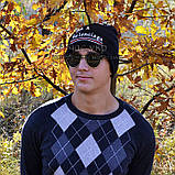 Молодіжна Чоловіча в'язана шапка Balenciaga чорна демісезонна унісекс брендовий новинка, фото 6