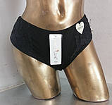 Труси жіночі віскоза з мереживом середня посадка 48-52р білі, фото 2