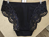 Труси жіночі віскоза з мереживом середня посадка 48-52р білі, фото 4