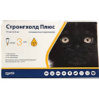 Stronghold Plus краплі на холку від кліщів, бліх та гельмінтів для кішок вагою до 2,5 кг - 1 піп.