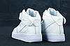 Кросівки Nike AIR Force 1 білі Найк Аір Форс високі шкіряні демісезон осінь чоловічі підліткові, фото 6
