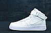Кросівки Nike AIR Force 1 білі Найк Аір Форс високі шкіряні демісезон осінь чоловічі підліткові, фото 3