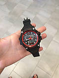 Цифровий наручний годинник з подвійним часом Skmei 1283 Black-Red, фото 5