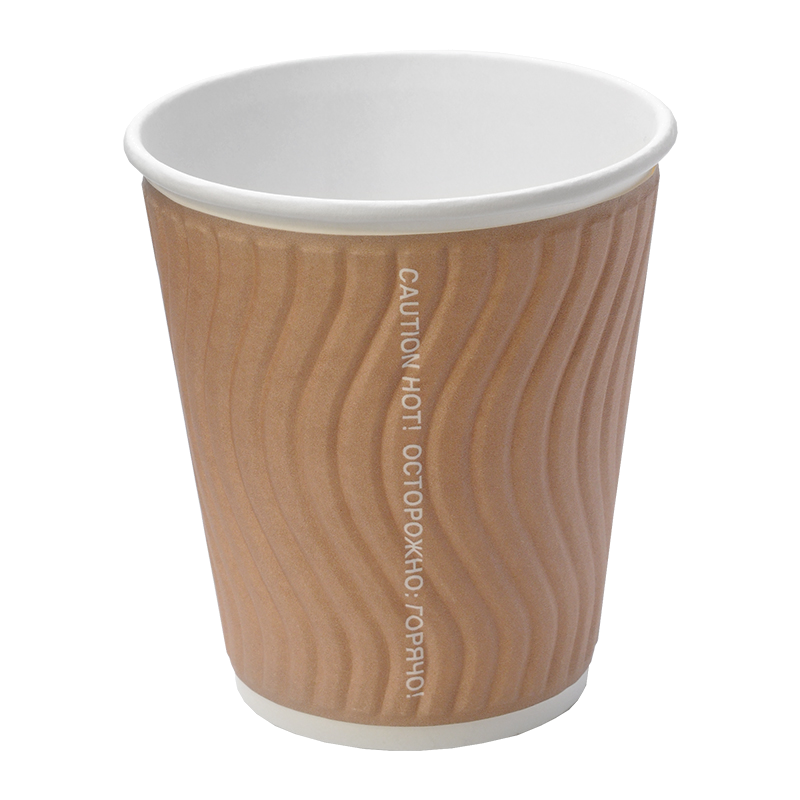Стакани паперові гофровані 200 мл 50 шт Huhtamaki Craft NDW9, фото 1