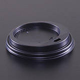 Кришки для паперових стаканів 90 мм 100 шт Huhtamaki light чорні, фото 2